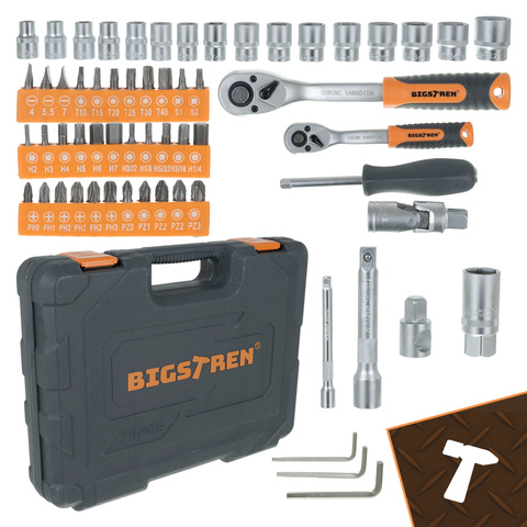 Tool set in a 72-piece case. Bigstreen 26846