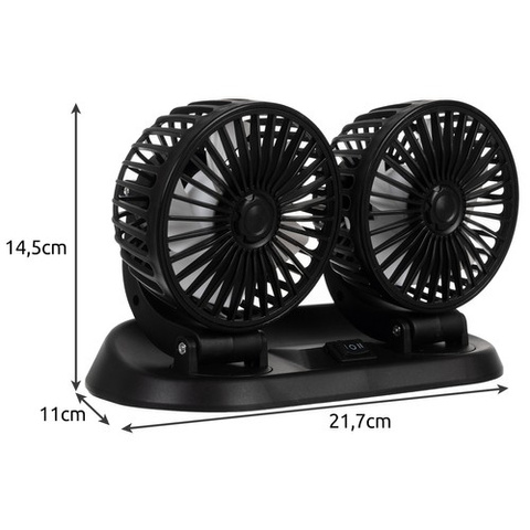 Car fan 12V double Xtrobb 23222