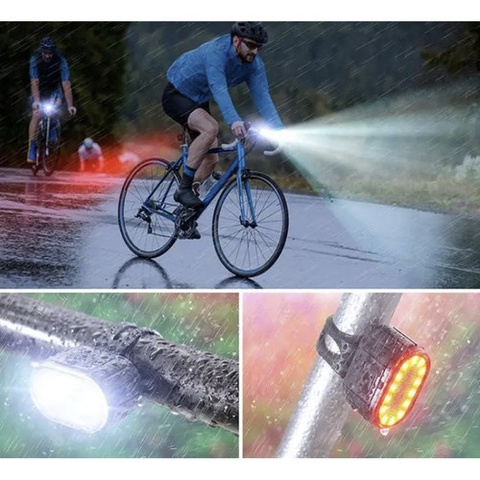 Lampe vélo + feu arrière Trizand 24003