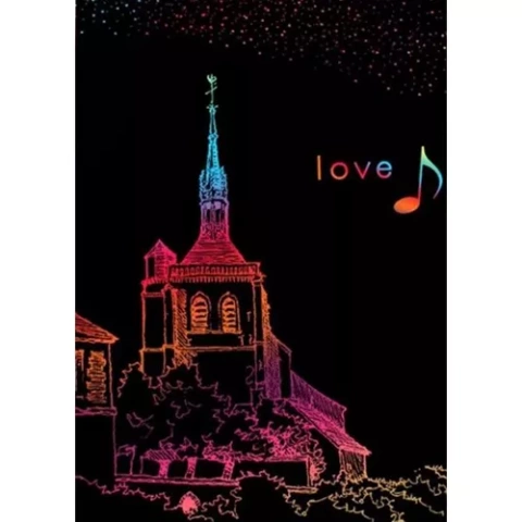 Set of scratch cards + wooden stylus 22449