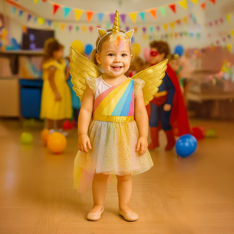 Costume de licorne 3 pièces 110-116 cm Kruzzel 26676