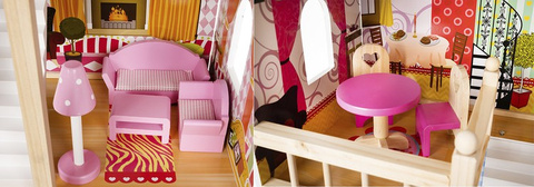 Wooden dollhouse - villa D11252