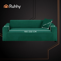 Sofa cover 190-230cm dark green Ruhhy 26183