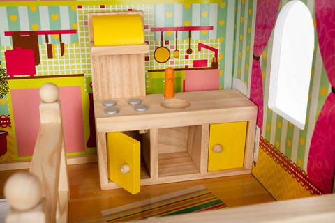 Wooden dollhouse - villa D11252