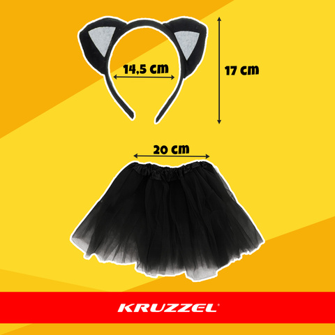 Костюм котёнка - чёрный, 4 предмета, Kruzzel 26518