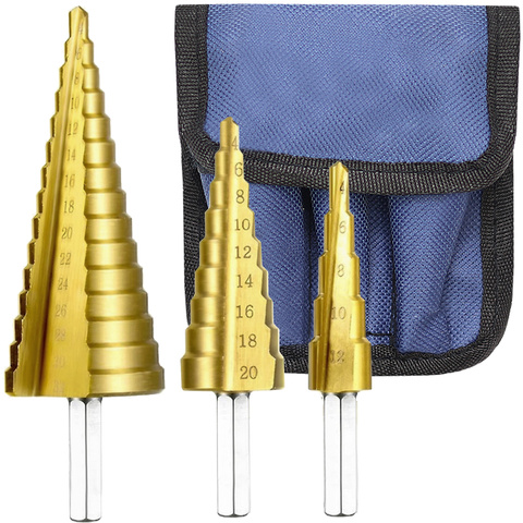 Set of conical drills - 3 pcs.