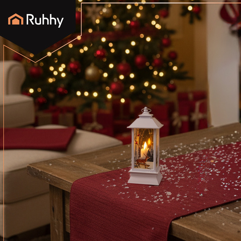 Lanterne de Noël à LED blanche Ruhhy 26753