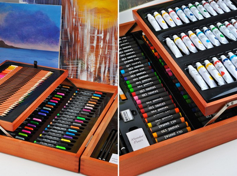 Coffret de peinture 174 pièces dans un étui