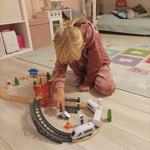 Wooden train track Kruzzel 22646