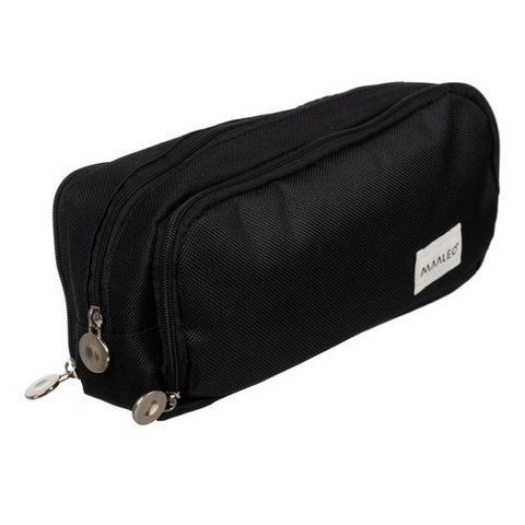 Triple foldable pencil case - black Maaleo 24476
