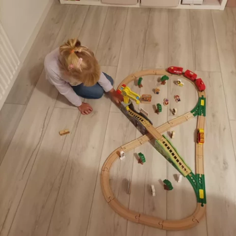 Wooden train track Kruzzel 22495