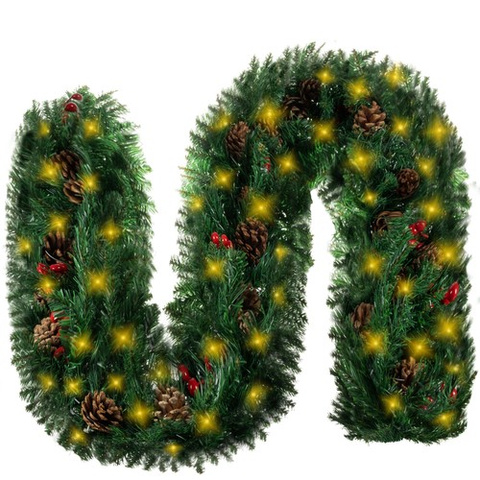 Christmas tree garland 2.7m HQ with lights Ruhhy 22325