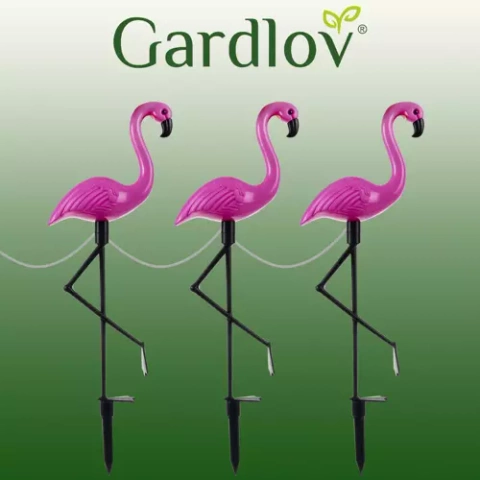 Solar garden lamp - flamingo Gardlov 21151