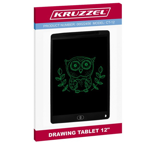 Tablette à dessin 12&quot; noire KRUZZEL 22456