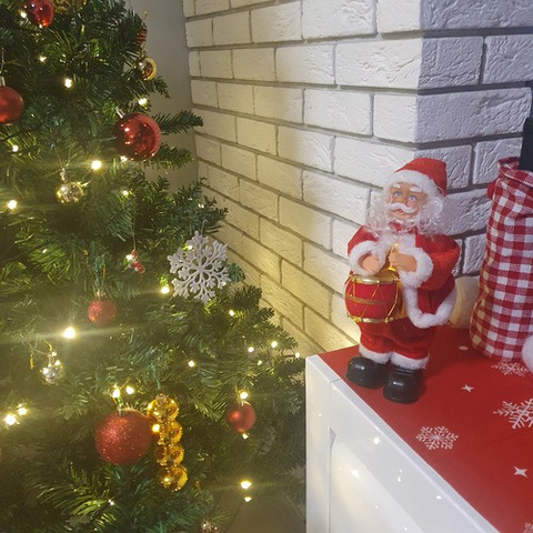 Spielender Weihnachtsmann - Figur 30cm Ruhhy 22162