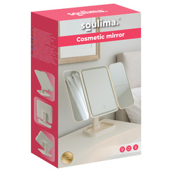 Miroir cosmétique pliable à LED Soulima 26952
