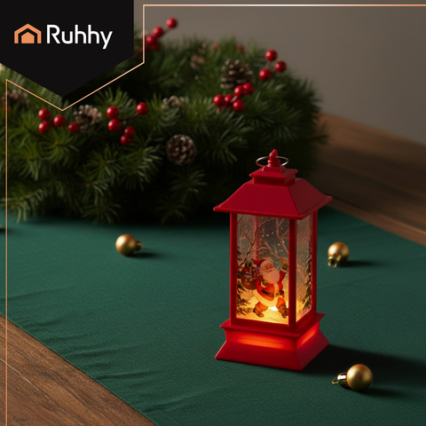Red LED Christmas Lantern Ruhhy 26752
