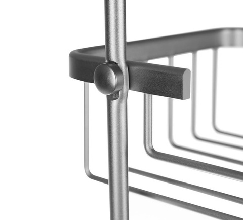 Hanging shower shelf - silver