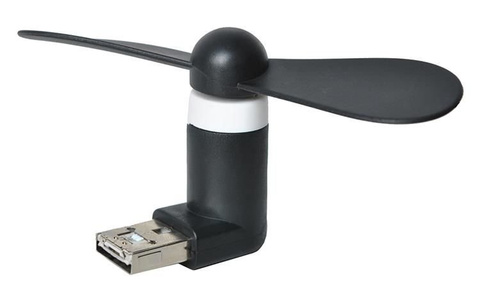 Micro USB fan black