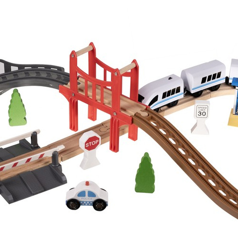 Wooden train track Kruzzel 22646