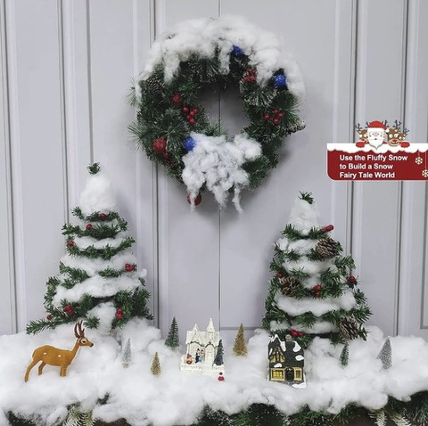 Artificial Snow Loose Decorative Fluff for Christmas Decorations 1 kg