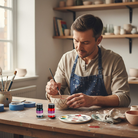 Краски для стекла и керамики 12 цветов Maaleo 26296