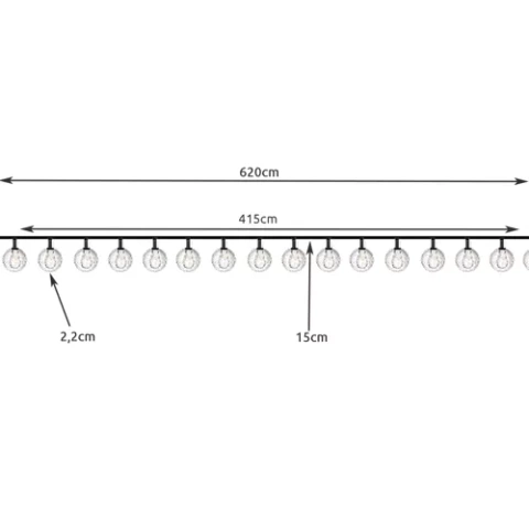 Solar garland 6m 2V IP44 Gardlov 23864