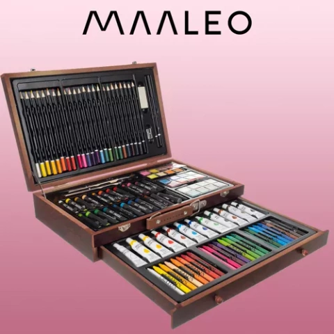 Set de peinture dans une valise - 129 pcs Maaleo 21644