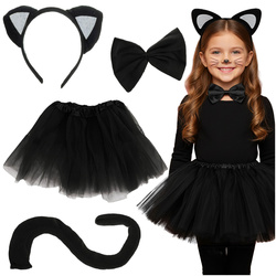 Costume de chaton noir 4 pièces Kruzzel 26518