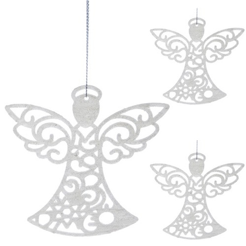 Christmas baubles/ tree pendants - angels - 3 pcs.