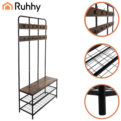 Standing shelf with hanger 182cm Ruhhy 27036