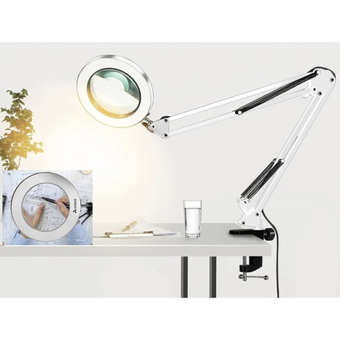Cosmetic lamp with magnifying glass - white Izoxis 23894