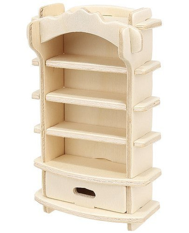 Set Holzmöbel für Puppen, 34-teilig.