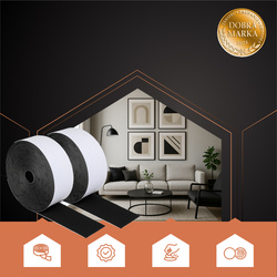 Self-adhesive Velcro tape 5mx5cm black Ruhhy 25806