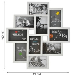 Cadre 10 photos - blanc