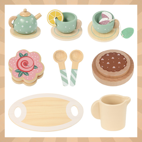 Children's tea set + Kruzzel 26418 cake stand