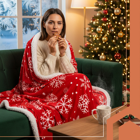 Flannel Christmas Blanket 1.3x1.7m Ruhhy 26611