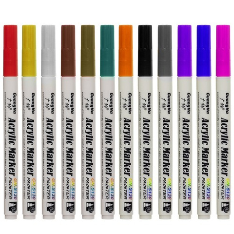Acrylic markers - set of 12 Maaleo 21648
