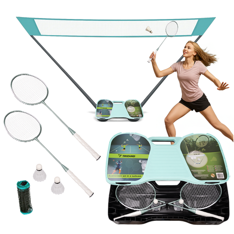 Trizand 25515 badminton set in case