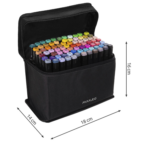 Double-sided markers/pens - 80 pcs. MAALEO 24103