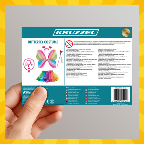 Costume de papillon 6 pièces Kruzzel 26742
