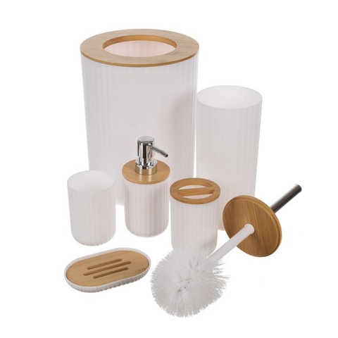 Ensemble d&#39;accessoires de salle de bain - blanc Ruhhy 24635