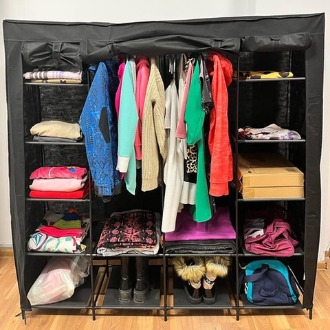 Folding fabric wardrobe 170x170cm Ruhhy 23740