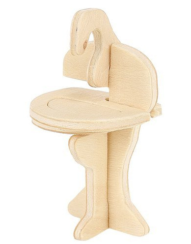 Set of wooden doll furniture, 34 pieces