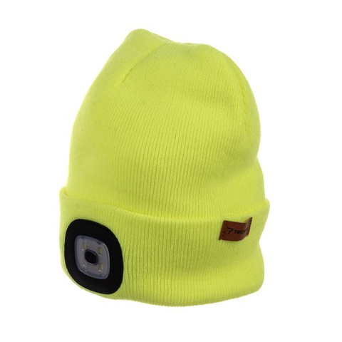 Bonnet d&#39;hiver avec lampe de poche - jaune Trizand 22664