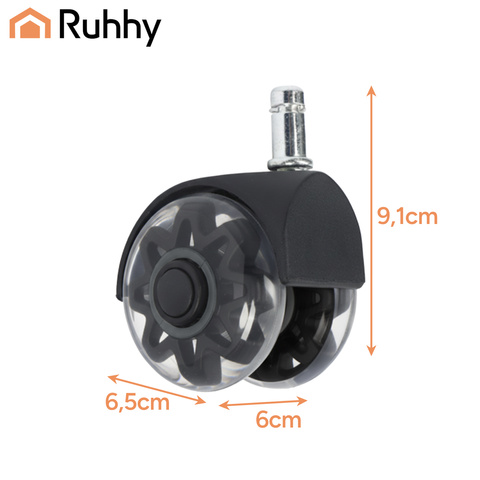 Black swivel chair wheels 5 pcs Ruhhy26294
