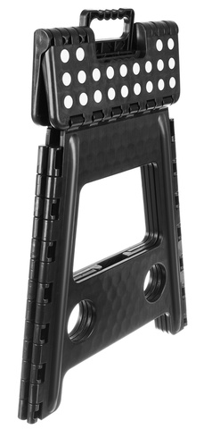 Folding stool black and white 39cm