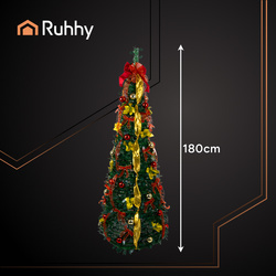 Sapin de Noël pliable avec décorations 1,8 m Ruhhy 26757