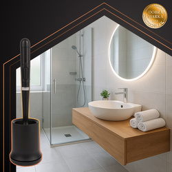 Silicone bathroom brush black Ruhhy 25882