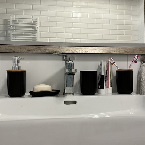 Bathroom accessories set - black Ruhhy24636
